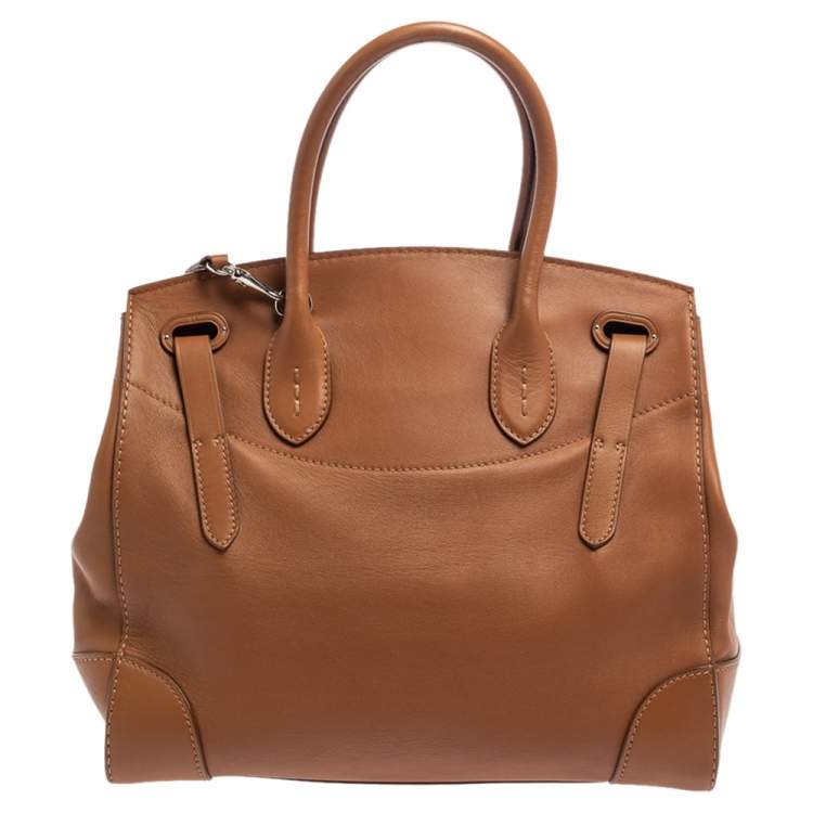 Pre Owned Ralph Lauren Brown Soft Leather Ricky 33 Tote