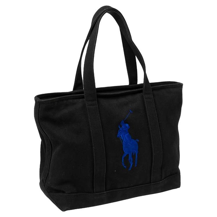 Pre Owned Ralph Lauren Black Canvas Shopper Tote
