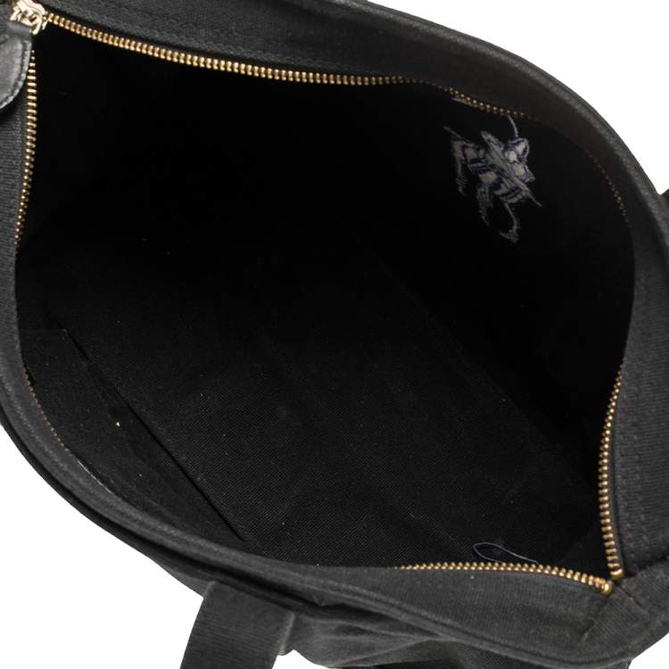 Pre Owned Ralph Lauren Black Canvas Shopper Tote