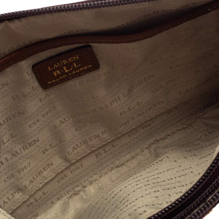 Pre Owned Ralph Lauren Burgundy Nylon Crossbody Bag