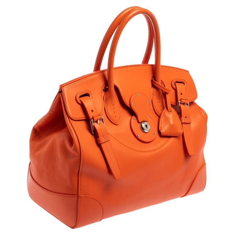 Pre Owned Ralph Lauren Brown Soft Leather Ricky 33 Tote