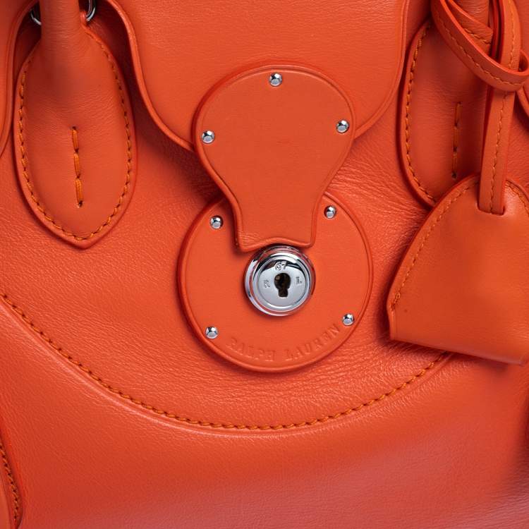Pre Owned Ralph Lauren Brown Soft Leather Ricky 33 Tote