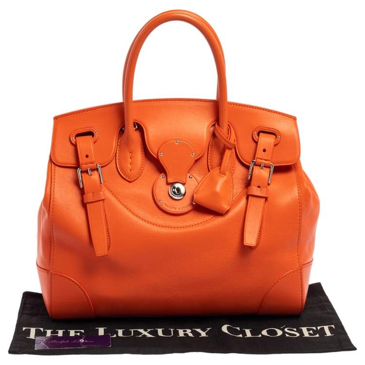 Pre Owned Ralph Lauren Brown Soft Leather Ricky 33 Tote