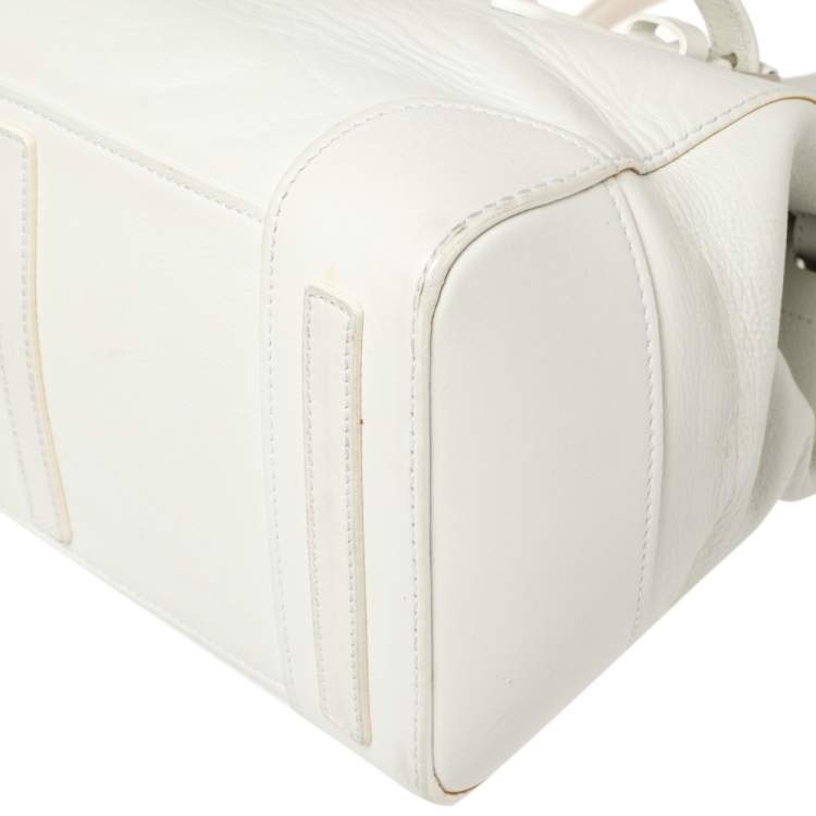 Pre Owned Ralph Lauren White Soft Leather Ricky Tote