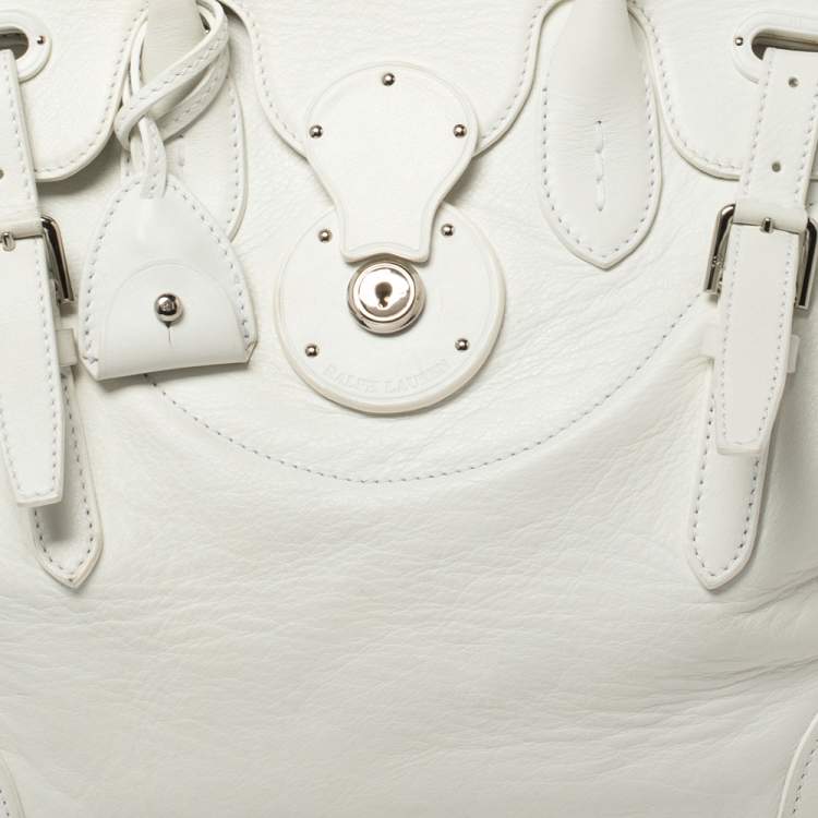Pre Owned Ralph Lauren White Soft Leather Ricky Tote