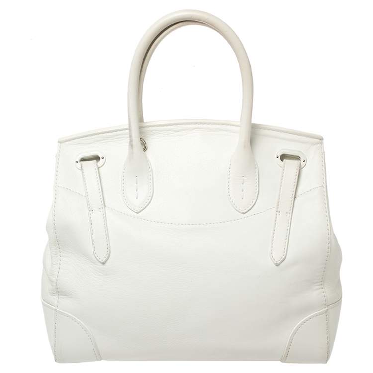 Pre Owned Ralph Lauren White Soft Leather Ricky Tote