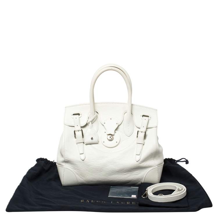 Pre Owned Ralph Lauren White Soft Leather Ricky Tote