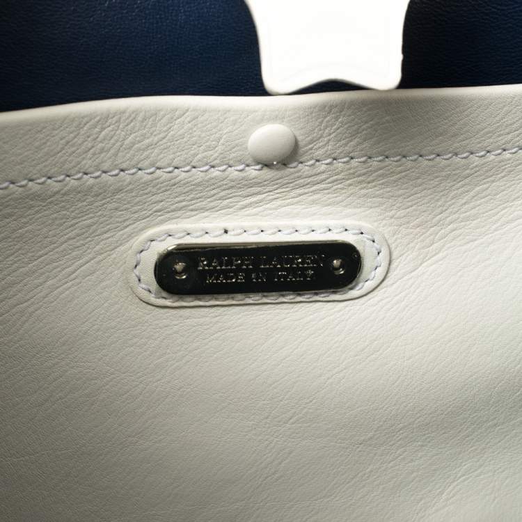 Pre Owned Ralph Lauren White Soft Leather Ricky Tote