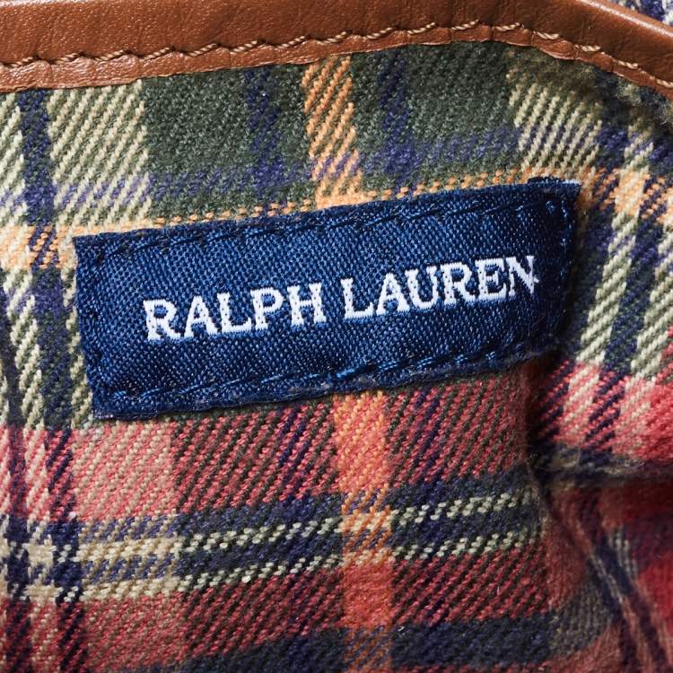 Pre Owned Ralph Lauren Multicolor Faux Fur Flap And Crochet Drawstring Bucket Bag