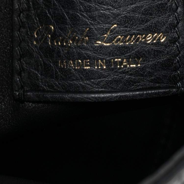 Pre Owned Ralph Lauren Black Leather Ricky Drawstring Bucket Bag