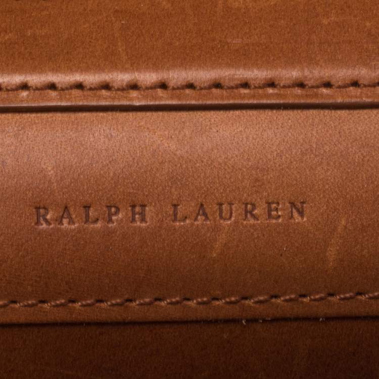 Pre Owned Ralph Lauren Silver Leather Stirrup Flap Shoulder Bag