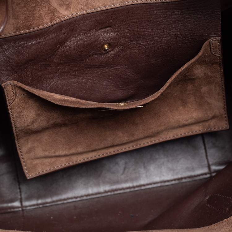 Pre Owned Ralph Lauren Brown Nubuck Leather Ricky Tote