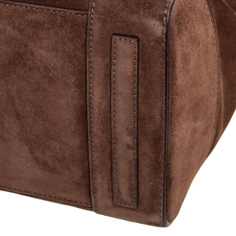 Pre Owned Ralph Lauren Brown Nubuck Leather Ricky Tote
