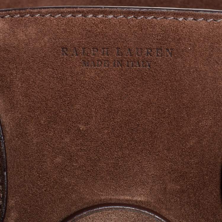 Pre Owned Ralph Lauren Brown Nubuck Leather Ricky Tote