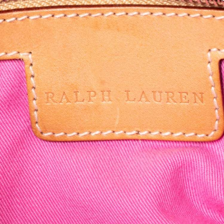 Pre Owned Ralph Lauren Multicolor Floral Print Canvas Small Boston Bag