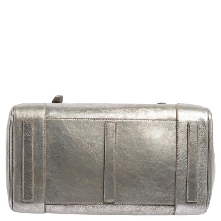 مملوكة مسبقًا Ralph Lauren Metallic Grey Leather Ricky Tote