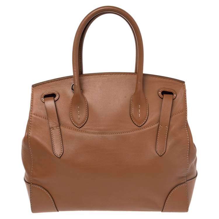 Pre Owned Ralph Lauren Tan Leather Ricky Satchel