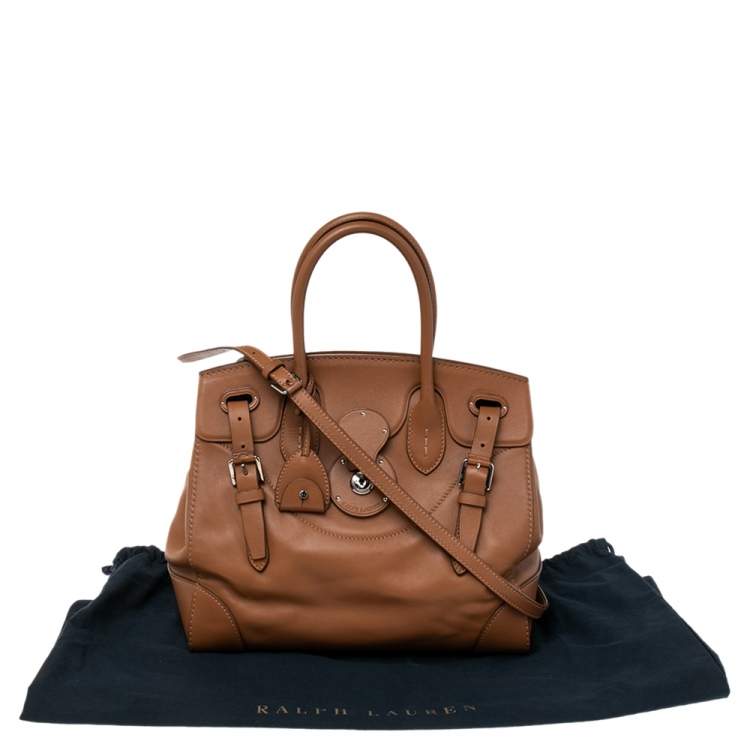 Pre Owned Ralph Lauren Tan Leather Ricky Satchel