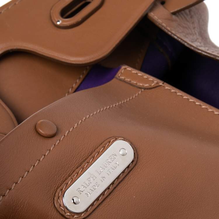 Pre Owned Ralph Lauren Tan Leather Ricky Satchel