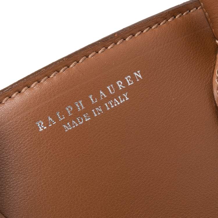 Pre Owned Ralph Lauren Tan Leather Ricky Satchel