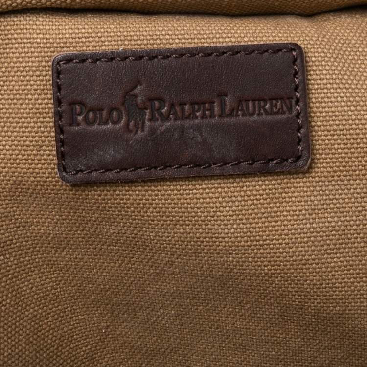 Pre Owned Ralph Lauren Beige Canvas Logo Tote