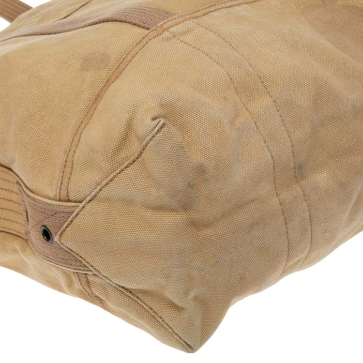 Pre Owned Ralph Lauren Beige Canvas Logo Tote