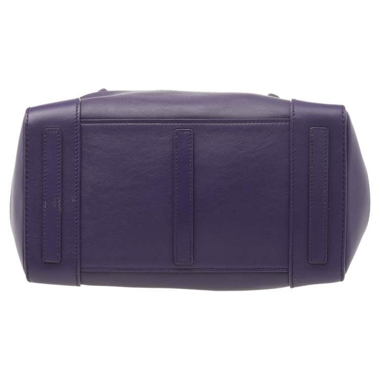 Pre Owned Ralph Lauren Deep Purple Leather Soft Ricky Shoulder Bag