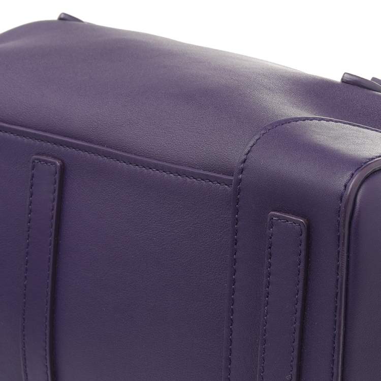 Pre Owned Ralph Lauren Deep Purple Leather Soft Ricky Shoulder Bag