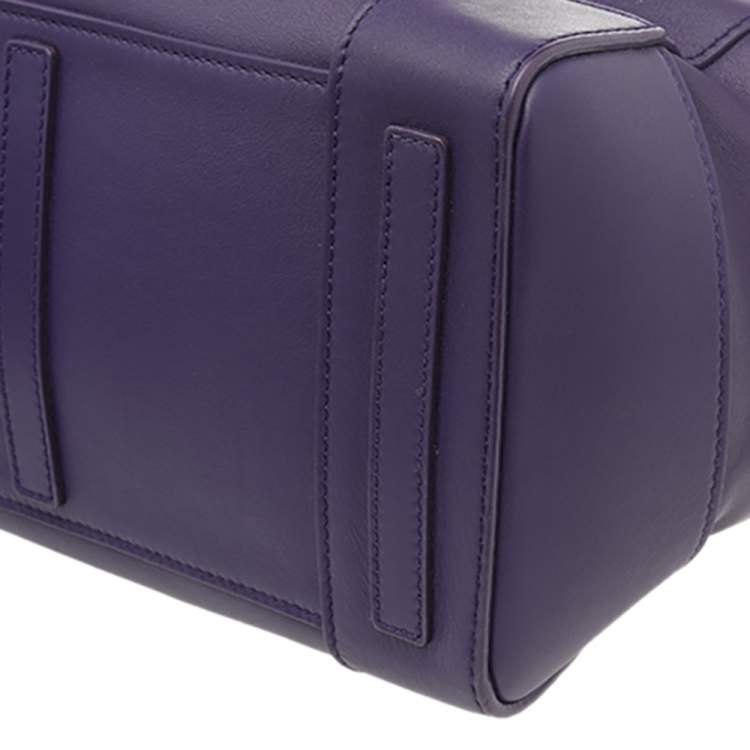 Pre Owned Ralph Lauren Deep Purple Leather Soft Ricky Shoulder Bag