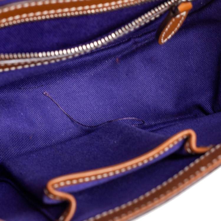 Pre Owned Ralph Lauren Brown Leather Equestrian Stirrup Shoulder Bag
