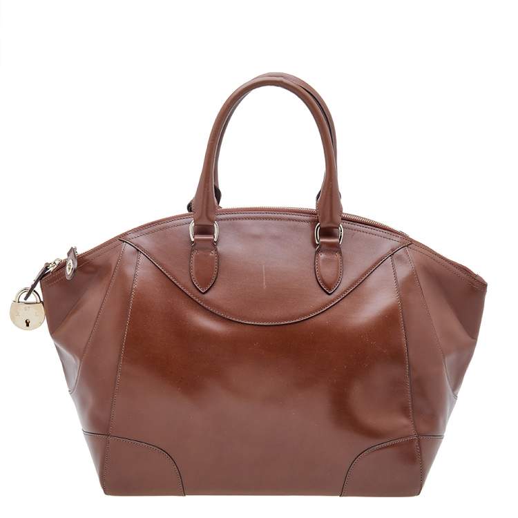 Pre Owned Ralph Lauren Brown Leather Bedford Satchel