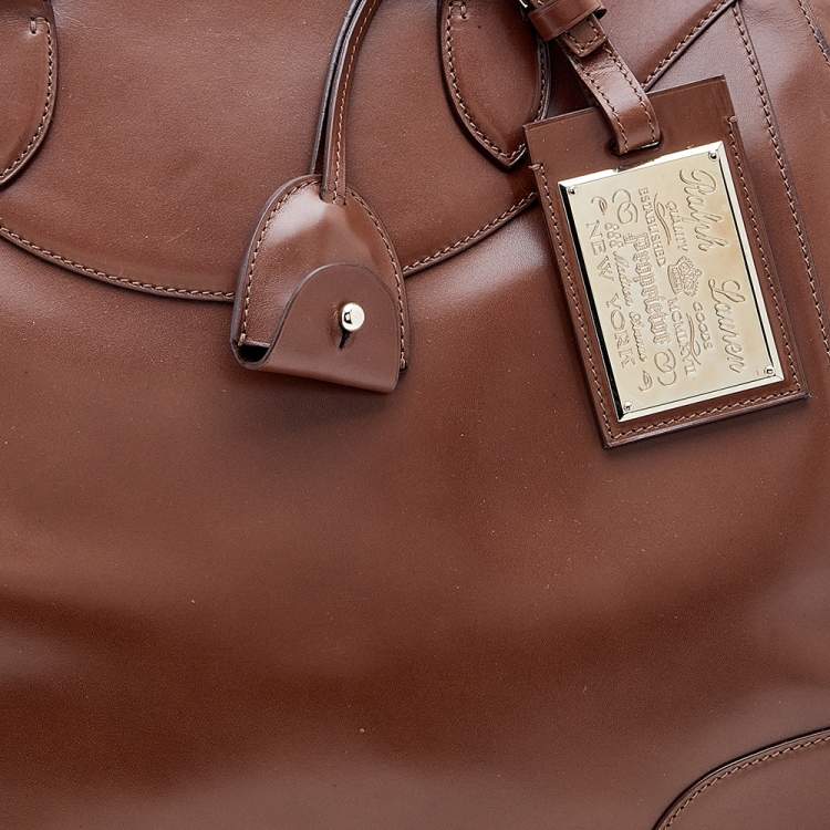 Pre Owned Ralph Lauren Brown Leather Bedford Satchel