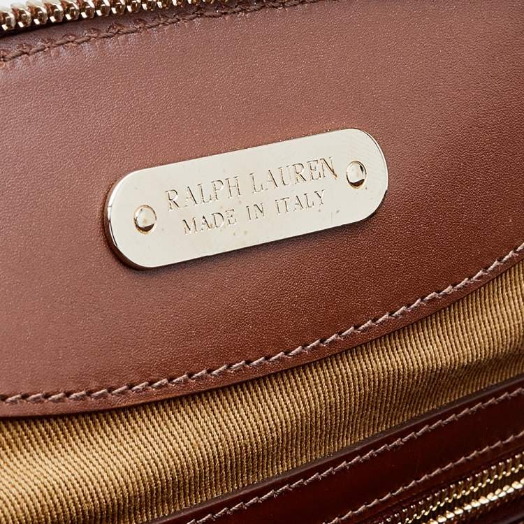 Pre Owned Ralph Lauren Brown Leather Bedford Satchel