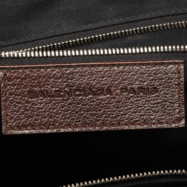 Pre Owned Balenciaga Brown Leather and Suede Sac Superb Satchel 