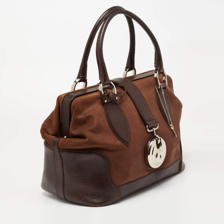 Pre Owned Balenciaga Brown Leather and Suede Sac Superb Satchel 
