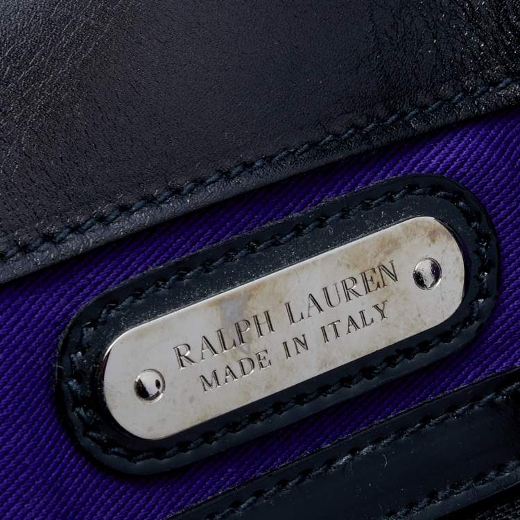 Pre Owned Ralph Lauren Black Patent Leather Ricky Tote