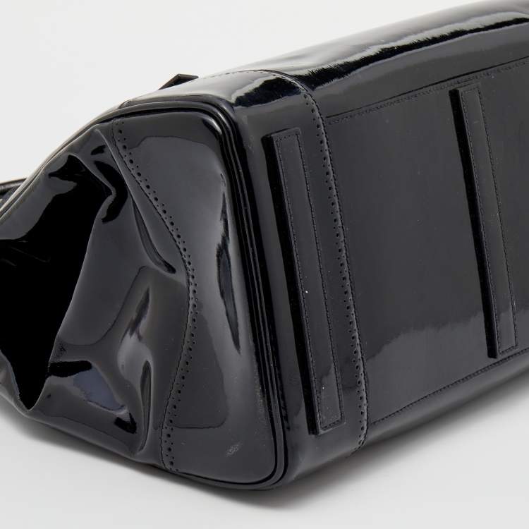 Pre Owned Ralph Lauren Black Patent Leather Ricky Tote