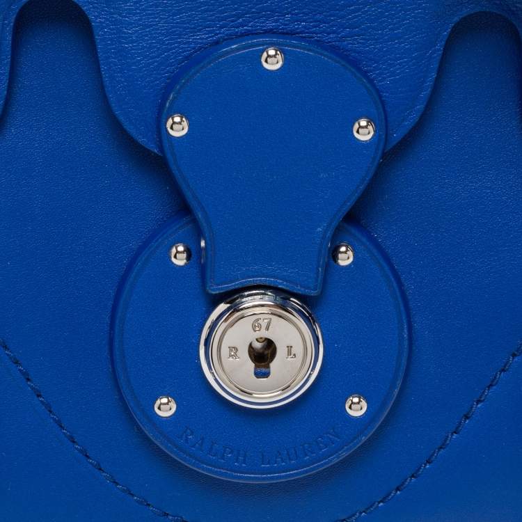 Pre Owned Ralph Lauren Blue Leather Ricky Crossbody Bag