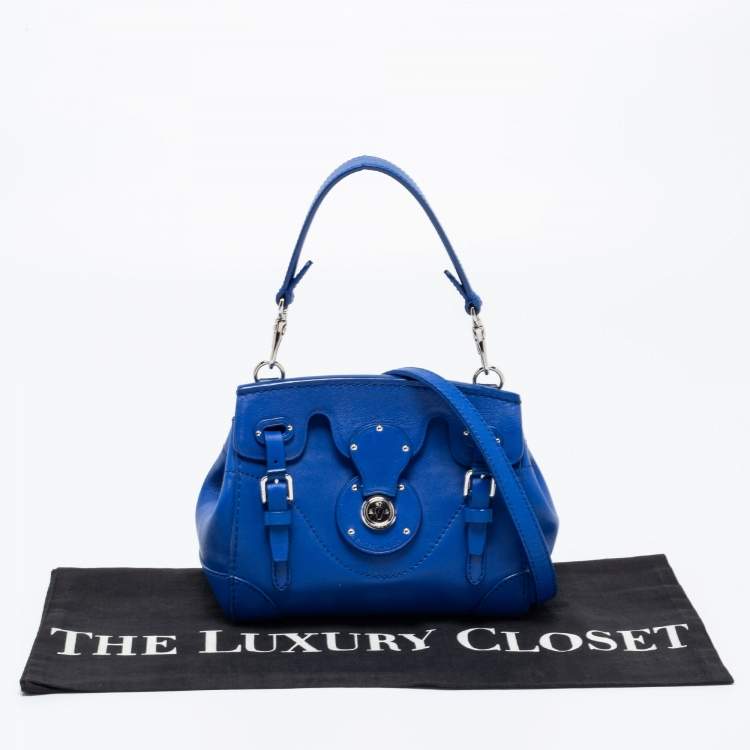 Pre Owned Ralph Lauren Blue Leather Ricky Crossbody Bag
