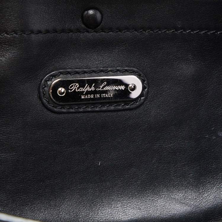 Pre Owned Ralph Lauren Black Leather Ricky 27 Satchel 