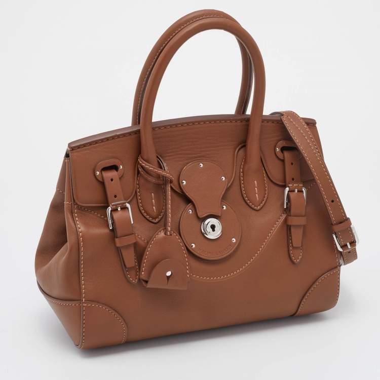 مملوكة مسبقًا Ralph Lauren Brown Leather Ricky Satchel