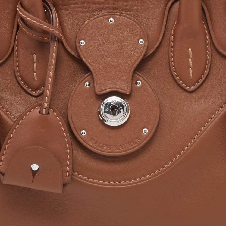 مملوكة مسبقًا Ralph Lauren Brown Leather Ricky Satchel