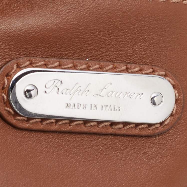 مملوكة مسبقًا Ralph Lauren Brown Leather Ricky Satchel