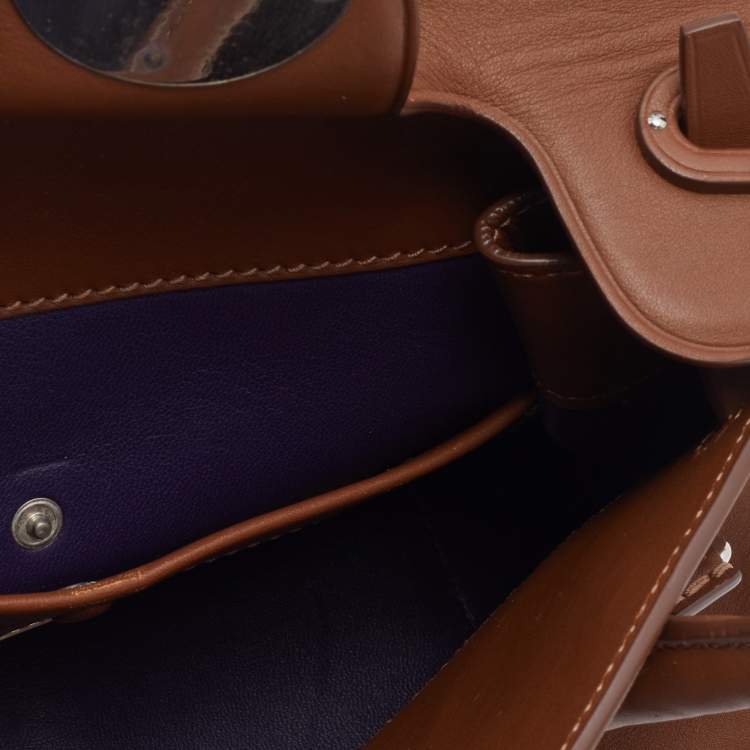 مملوكة مسبقًا Ralph Lauren Brown Leather Ricky Satchel