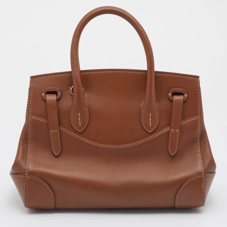 مملوكة مسبقًا Ralph Lauren Brown Leather Ricky Satchel