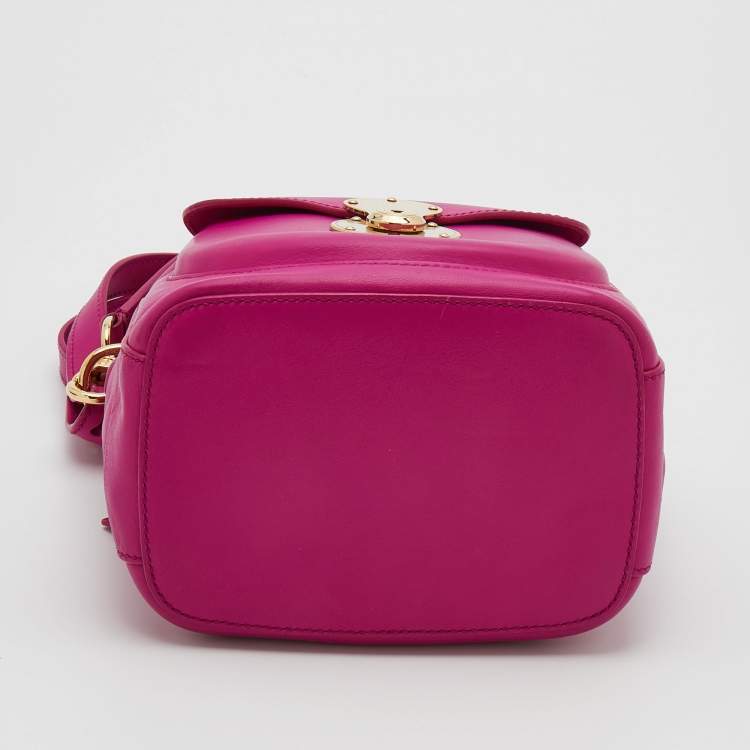 Pre Owned Ralph Lauren Pink Leather Ricky Drawstring Bucket Bag