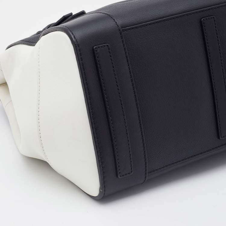 Pre Owned Ralph Lauren Black/White Leather Soft Ricky Tote