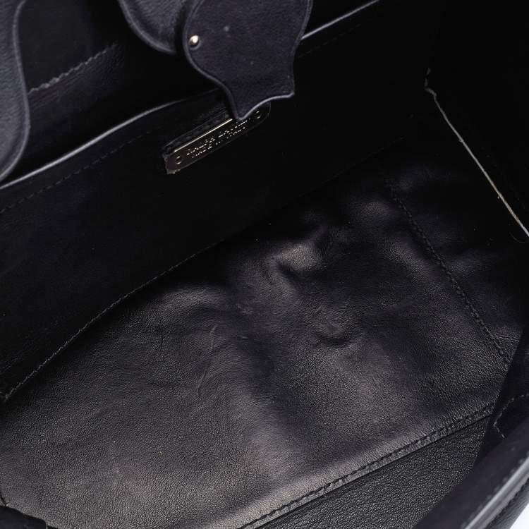 Pre Owned Ralph Lauren Black/White Leather Soft Ricky Tote