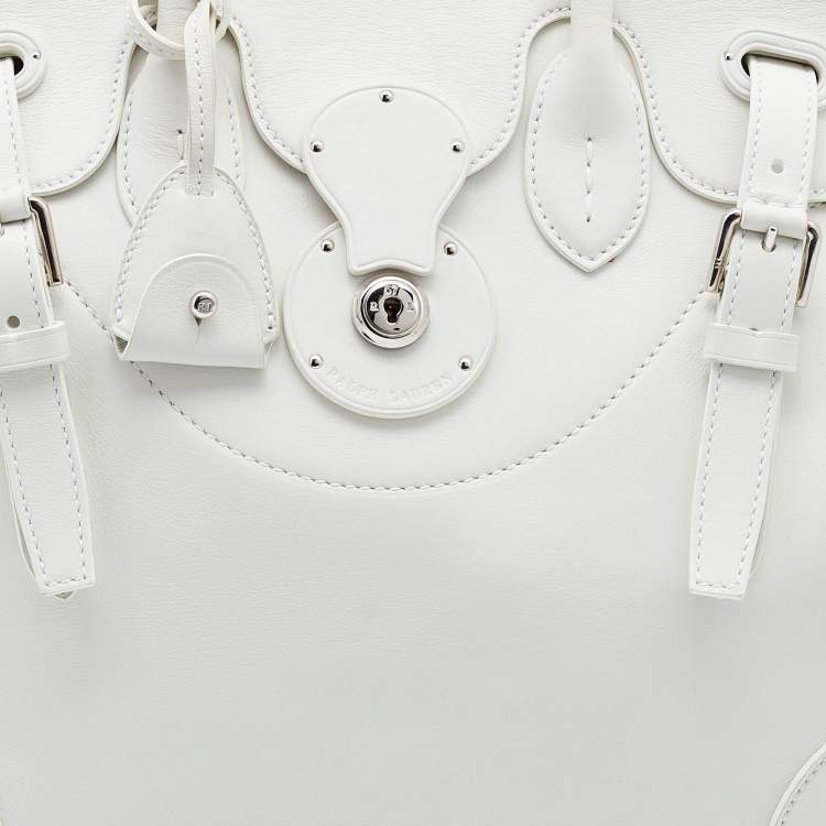 Pre Owned Ralph Lauren White Leather Ricky Tote