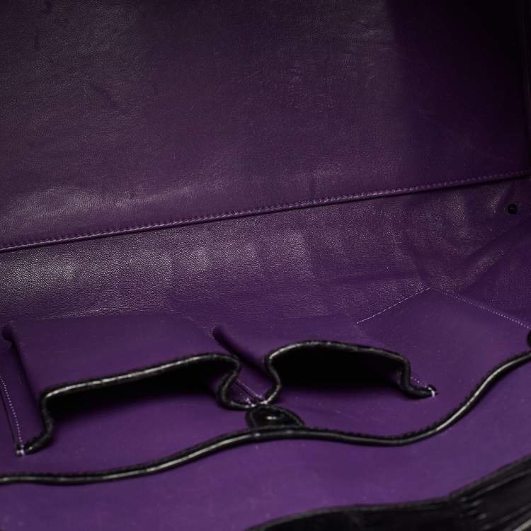 Pre Owned Ralph Lauren Black Alligator Ricky 40 Tote 